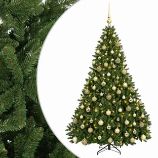 vidaXL kunstkerstboom met kerstballen 180 cm