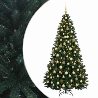 vidaXL kunstkerstboom met kerstballen 180 cm