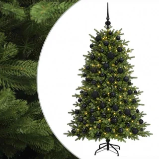 vidaXL kunstkerstboom met kerstballen 210 cm