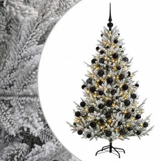 vidaXL kunstkerstboom met kerstballen 210 cm