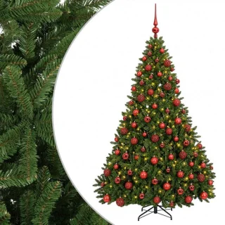 vidaXL kunstkerstboom met kerstballen 210 cm