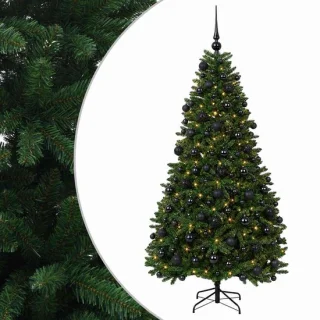 vidaXL kunstkerstboom met kerstballen 210 cm