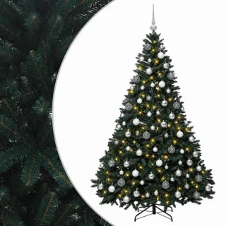 vidaXL Kunstkerstboom met kerstballen 240 cm