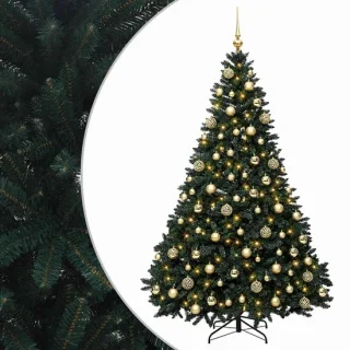 vidaXL kunstkerstboom met kerstballen 240 cm