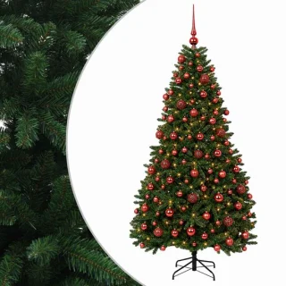 vidaXL kunstkerstboom met kerstballen 240 cm