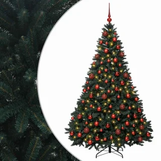 vidaXL kunstkerstboom met kerstballen, 240 cm