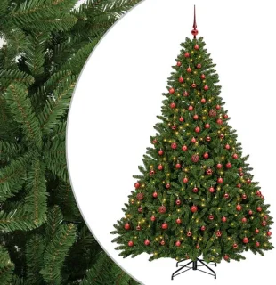 vidaXL kunstkerstboom met kerstballen, 270 cm