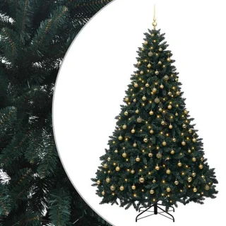 vidaXL kunstkerstboom met kerstballen, 270 cm