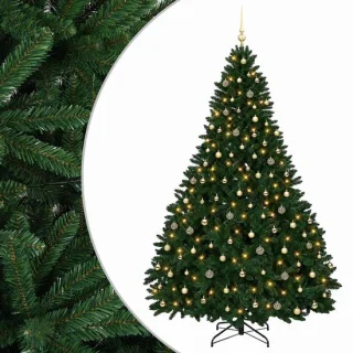 vidaXL kunstkerstboom met kerstballen 270 cm