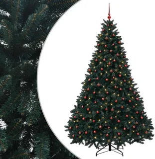 vidaXL kunstkerstboom met kerstballen 300 cm