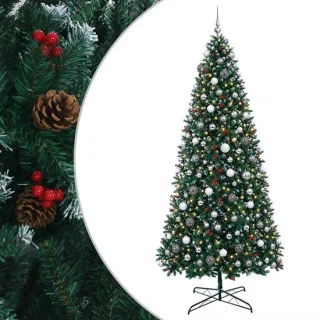 vidaXL kunstkerstboom met kerstballen, 400 cm