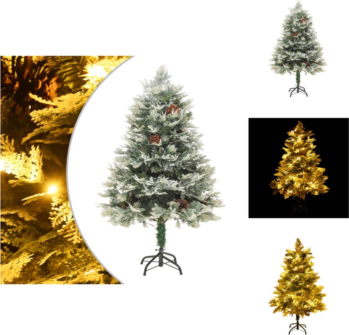 vidaXL Kunstkerstboom met LED 120 cm groen