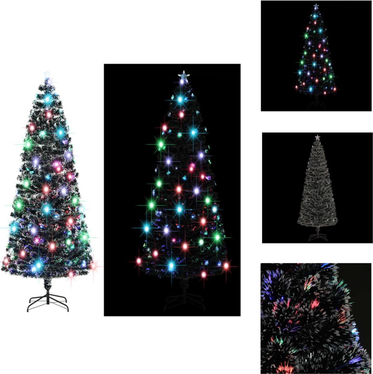 vidaXL Kunstkerstboom met LED 240 cm met standaard