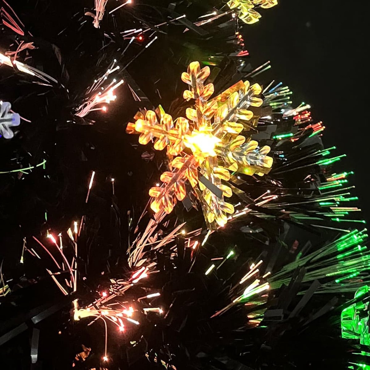 vidaXL Kunstkerstboom met LED 64 cm zwart