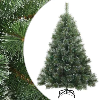 vidaXL Kunstkerstboom met scharnier en sneeuw groen 150 cm