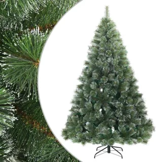 vidaXL Kunstkerstboom met scharnier en sneeuw groen 240 cm