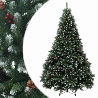 vidaXL Kunstkerstboom met scharnieren 300 cm staal