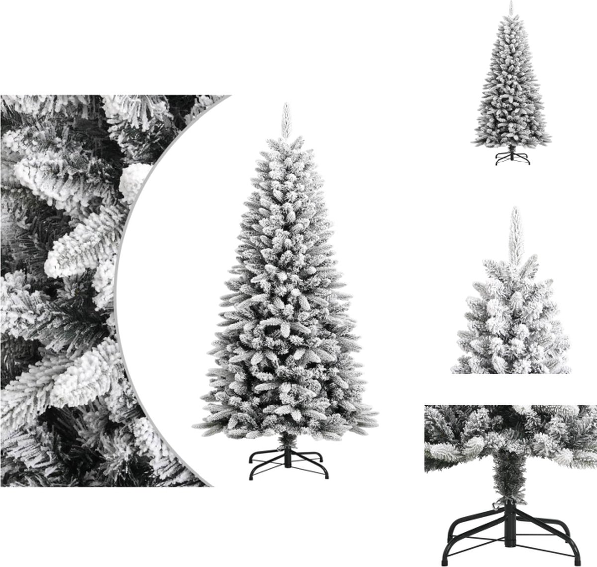 vidaXL Kunstkerstboom met sneeuw 120 cm PVC & PE