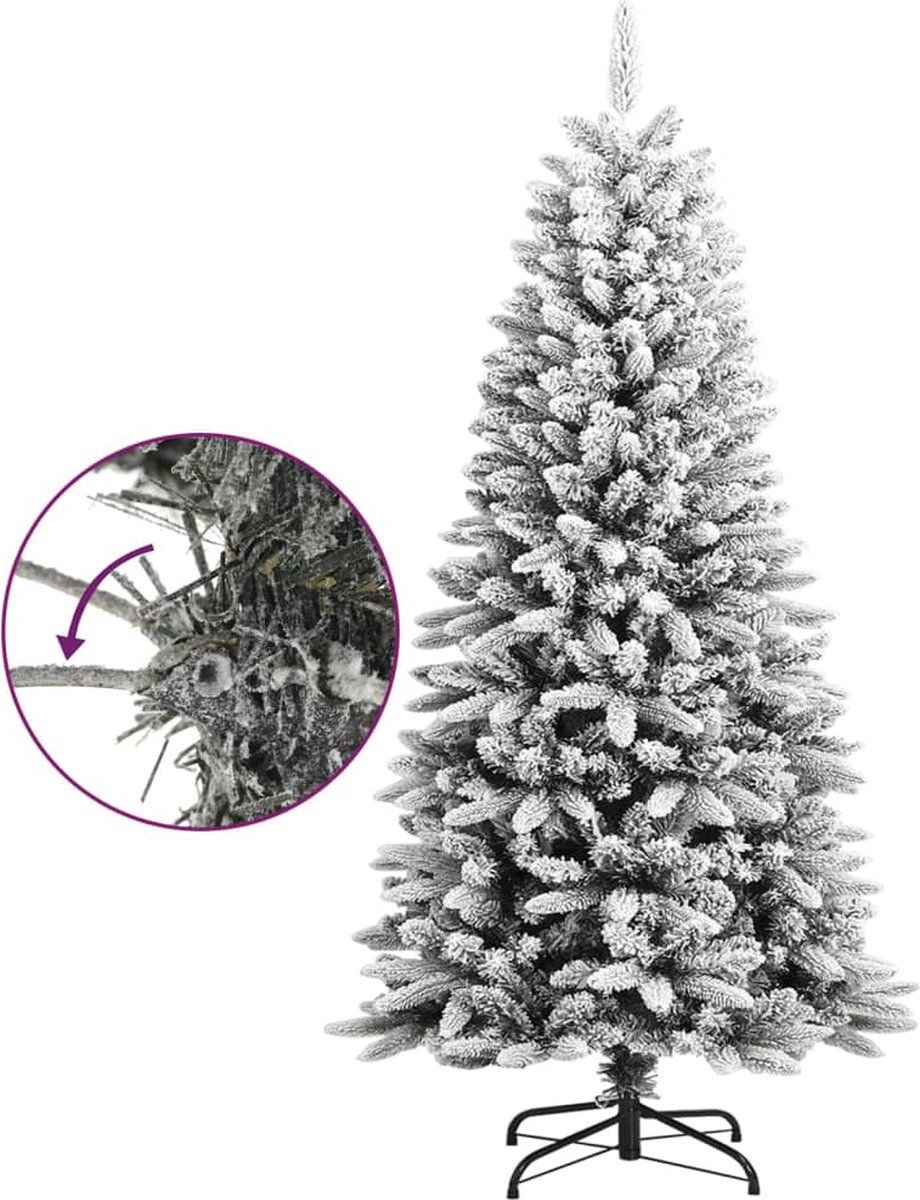 vidaXL Kunstkerstboom met sneeuw 120 cm PVC & PE