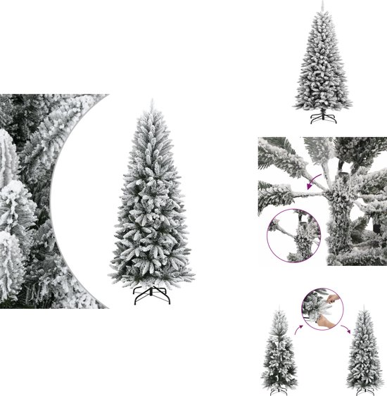 vidaXL Kunstkerstboom met sneeuw 120 cm PVC & PE