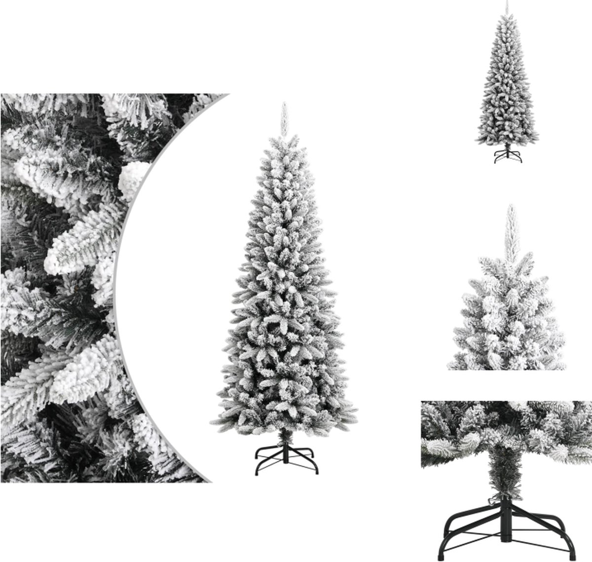 vidaXL Kunstkerstboom met sneeuw 180 cm PVC en PE