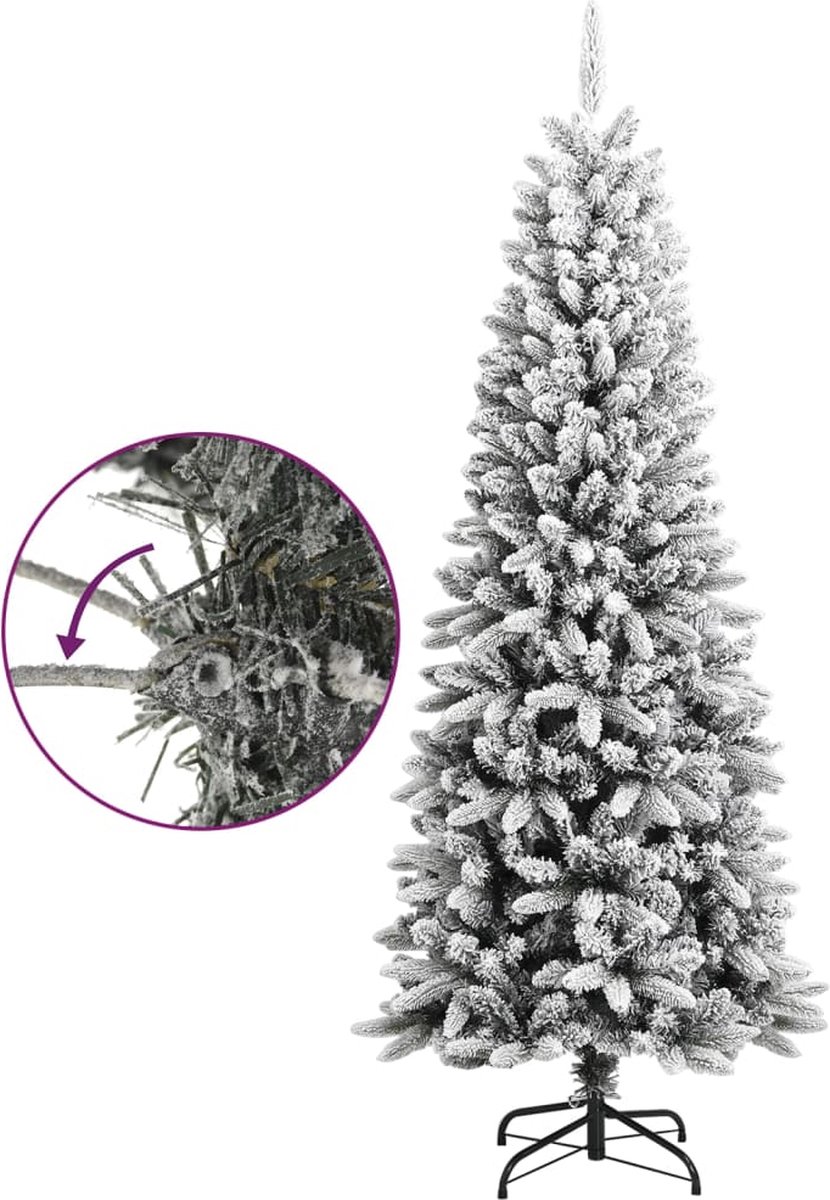 vidaXL Kunstkerstboom met sneeuw 180 cm PVC en PE
