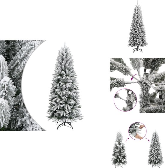 vidaXL Kunstkerstboom met sneeuw 180 cm PVC en PE