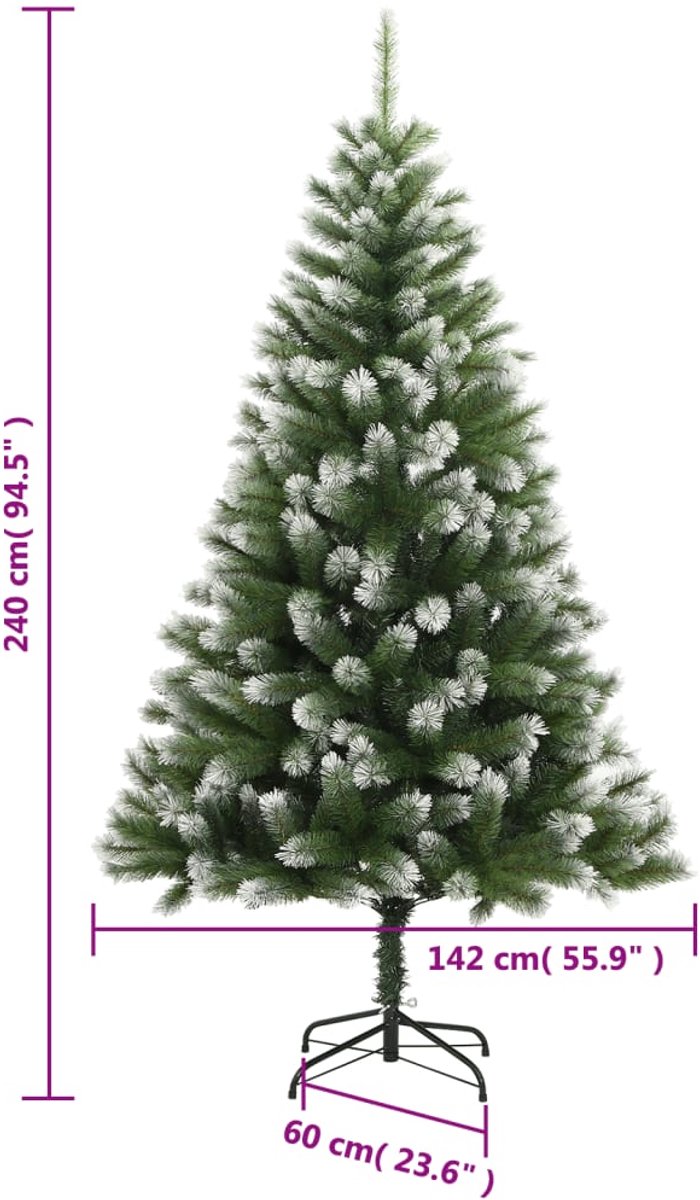 vidaXL Kunstkerstboom met Sneeuw 240 cm