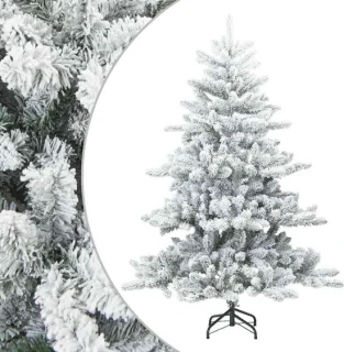 vidaXL kunstkerstboom met sneeuw wit 150 cm