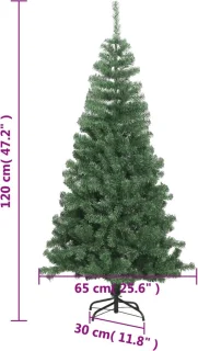 vidaXL Kunstkerstboom met standaard 120 cm