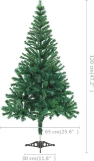 vidaXL Kunstkerstboom met standaard 120 cm
