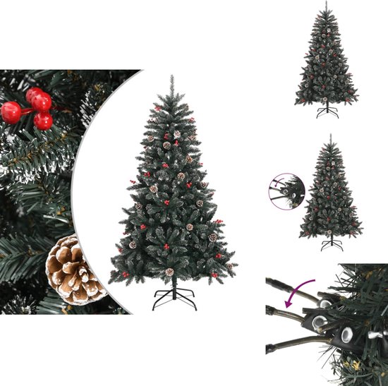 vidaXL Kunstkerstboom met standaard 150 cm groen PVC