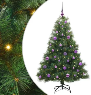 vidaXL kunstkerstboom met standaard, 150 cm, PE en PVC