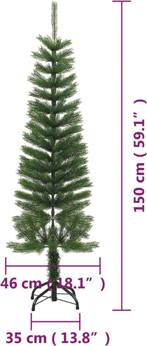 vidaXL Kunstkerstboom met standaard 150 cm PE