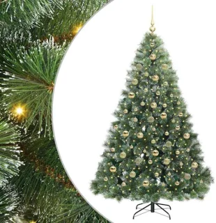 vidaXL kunstkerstboom met standaard 210 cm PE en PVC