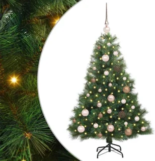 vidaXL kunstkerstboom met standaard, groen, 120 cm, PE en PVC
