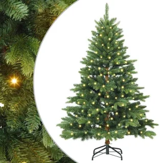 vidaXL Kunstkerstboom met standaard groen 120 cm PE en PVC