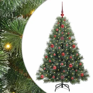 vidaXL kunstkerstboom met standaard, groen, 120 cm, PE en PVC