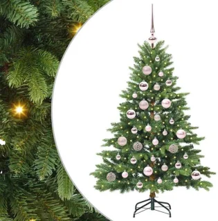 vidaXL Kunstkerstboom met standaard groen 120 cm PE en PVC