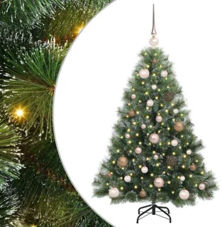 vidaXL Kunstkerstboom met standaard, groen, 120 cm