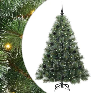 vidaXL kunstkerstboom met standaard, groen, 150 cm, PE en PVC
