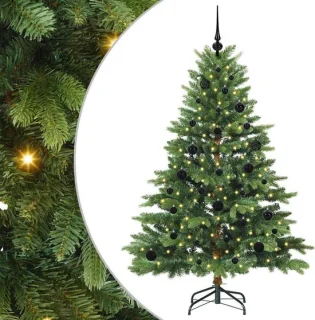 vidaXL kunstkerstboom met standaard groen 150 cm PE en PVC