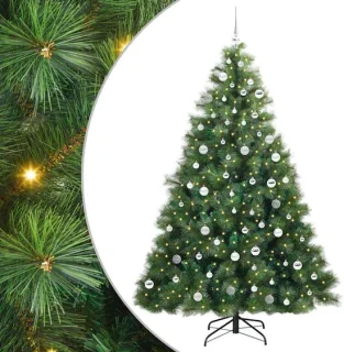 vidaXL kunstkerstboom met standaard, groen, 210 cm