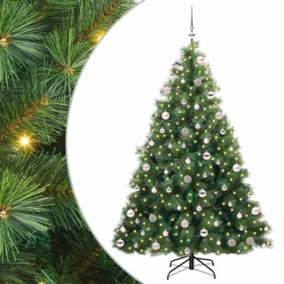 vidaXL kunstkerstboom met standaard groen 210 cm PE en PVC
