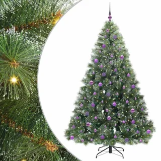 vidaXL kunstkerstboom met standaard groen 210 cm PE en PVC
