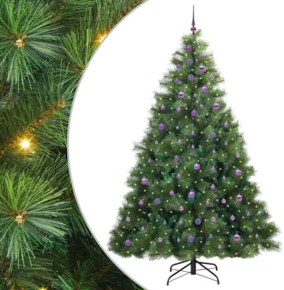vidaXL kunstkerstboom met standaard, groen, 240 cm