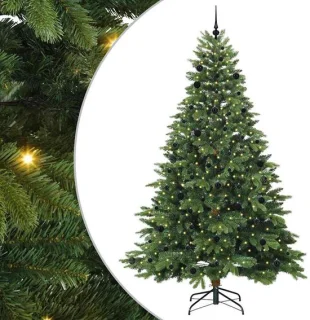 vidaXL Kunstkerstboom met standaard groen 240 cm