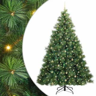 vidaXL Kunstkerstboom met standaard groen 240 cm PE en PVC