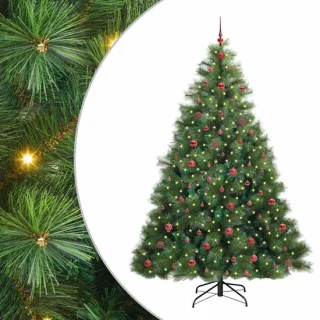 vidaXL kunstkerstboom met standaard groen 240 cm PE en PVC