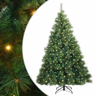 vidaXL kunstkerstboom met standaard groen 240 cm PE en PVC